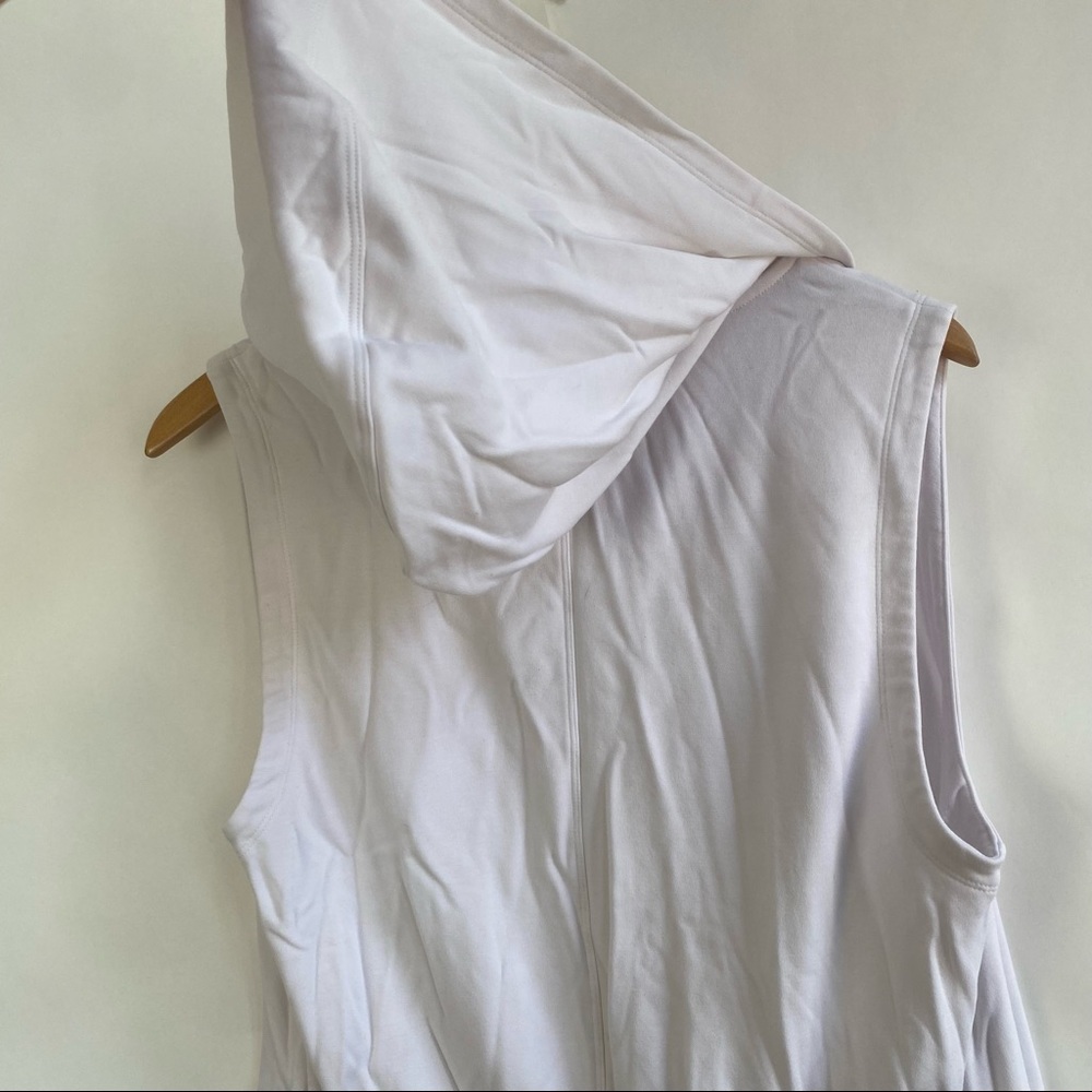 Fabletics White Open Front Hooded Synched Waist V… - image 8